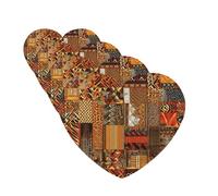 African Textile Patchwork Car Air Freshener Cards for Women Men 4 Pack Cute Car Accessories Long Lasting Scent Car Diffuser Hanging Auto Aromatherapy Tablets Car Fresheners Gifts