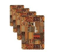 African Textile Patchwork Car Air Freshener Cards for Women Men 4 Pack Cute Car Accessories Long Lasting Scent Car Diffuser Hanging Auto Aromatherapy Tablets Car Fresheners Gifts