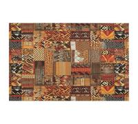 African Textile Patchwork Door Mat Non-Slip Washable Doormats Entrance Mat Crystal Velvet & Natural Rubber Doormat Soft Low Pile Throw Rug for Indoor Outdoor Entryway 15.7x23.6In