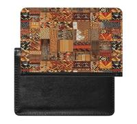 African Textile Patchwork Passport Holder with Card Slots Portable Passport Cover Compact Waterproof Passports Protector