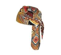 African Textile Patchwork Print Breathable Versatile Cycling Cap for Men Women Headband Yoga Running Sweatband