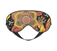 African Textile Patchwork Print Lightweight Sleep Mask Breathable Light-Blocking Travel Yoga Outdoor Adventures