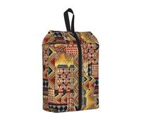 African Textile Patchwork Print Men Women Travel Shoe Storage Bag Home Organizer Pouch Gym Camping Backpacks