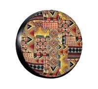 African Textile Patchwork Print Tire Covers Spare For Trailers, Universal Wheel Suitable For Various Vehicles