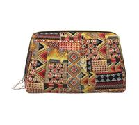 African Textile Patchwork Toiletry Pouch, Travel-Friendly Makeup Organizer for Makeup Brushes, Lipsticks
