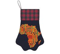 African Textile Patterns Print Christmas Dog Paw Pet Sock Holiday Fireplace Decor Xmas Seasonal Supplies Gift