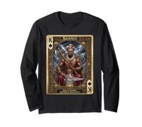 African Thunder God and Warrior King, Yoruba Lightning Deity Long Sleeve T-Shirt
