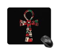 African Traditional Ankh Printed Mouse Pad with Stitched Edges Non Slip Waterproof Mousepad Desk Mat for Office Gaming