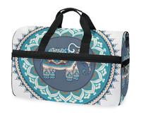 African Tribal Boho Elephant Travel Duffel Bag for Men Women Boys Girls Teens,Oversized Sports Gym Bag with Shoes Compartment Overnight Weekend Yoga Workout Bag Training Handbag