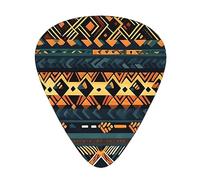 African Tribal Ethnic Texture Guitar picks 12 pieces, ABS material, smooth edges, comfortable feel, 3 optional thicknesses