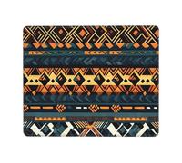 African Tribal Ethnic Texture - Mouse Pad,Non-Slip Rubber Base Durable Stitched Edges Computer Mousepad for Gaming Home Office Wireless Mouse 9.4"x7.9"