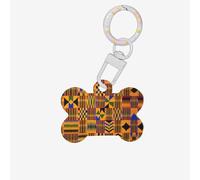 African Tribal Ethnic Texture Printing Dog Tag Bone Shaped Double Sided Pattern Dog Id Tags Bone Shaped Pet Name Tags Dog Collar Tags