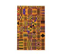African Tribal Ethnic Texture Waffle Kitchen Towel Set - Tea Towels with Hanging Loop - Ideal for Bathroom, Household Chores, and Décor