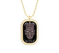 African Tribal Mask Africa Women's Necklaces Pendant Necklace Fashion Diamond Jewelry with Chain