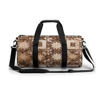 African Tribal Pattern Portable Gym Bag Duffle Bag Overnight with Pocket for Trave Sports