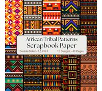 African Tribal Patterns Scrapbook Paper: Decorative Scrapbooking Paper for Junk Journals, Gift-wrapping, Mixed-Media, Collage, Card Making, Decoupage, Origami