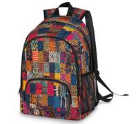 African Tribal Print Backpack Large Capacity Multifunction Rucksack School Bookbag Back Pack Travel Casual Laptop Daypack for Kids Boys Girls Men Women