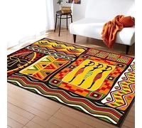 African Tribal Style 3D 60 X 90 Cm / 23.6 X 35.4 Inch Printed Area Rug Soft Velvet Large Carpet,Non Slip Doormats Modern Decorative Rugs For Living Room Bedroom Washable Floor Mat
