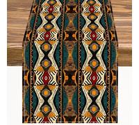 African Tribal Table Runner Ethnic Style Totem Geometric Pattern Kitchen Dinner Runner for Indoor Home Living Room Party Dining Table Decoration 13"x36"