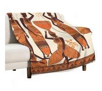African Tribal Woman Blanket Soft Flannel Throw Blanket 40"x50", Lightweight Decorative Blankets Warm Cozy Blankets for Couch, Bed, Camping & Travel, Ideal Gifts for Women Men