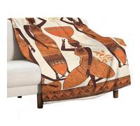 African Tribal Woman Blanket Soft Flannel Throw Blanket 40"x60", Lightweight Decorative Blankets Warm Cozy Blankets for Couch, Bed, Camping & Travel, Ideal Gifts for Women Men