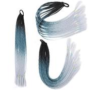 African Twist Braiding Hair 60cm Pre-Stretched Synthetic Dreadlocks for Women Colorful Three-Strand Braids Crochet Hair Extensions (Multiple Colors)(C19,-X2)