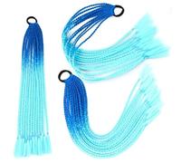 African Twist Braiding Hair 60cm Pre-Stretched Synthetic Dreadlocks for Women Colorful Three-Strand Braids Crochet Hair Extensions (Multiple Colors)(B45,-X1)