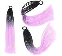 African Twist Braiding Hair 60cm Pre-Stretched Synthetic Dreadlocks for Women Colorful Three-Strand Braids Crochet Hair Extensions (Multiple Colors)(B27,-X4)