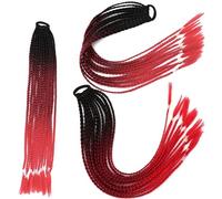 African Twist Braiding Hair 60cm Pre-Stretched Synthetic Dreadlocks for Women Colorful Three-Strand Braids Crochet Hair Extensions (Multiple Colors)(C6,-X1)