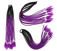 African Twist Braiding Hair 60cm Pre-Stretched Synthetic Dreadlocks for Women Colorful Three-Strand Braids Crochet Hair Extensions (Multiple Colors)(Article B26,-X1)