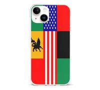 African U.S. Unity Flag Basic TPU Cell Phone Cases TPU Soft Cover Shockproof Slim Phone Case Compatible with iPhone 14/14 Plus/14 Pro/14 Pro Max