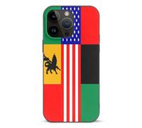 African U.S. Unity Flag Basic TPU Cell Phone Cases TPU Soft Cover Shockproof Slim Phone Case Compatible with iPhone 14/14 Plus/14 Pro/14 Pro Max
