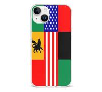 African U.S. Unity Flag Basic TPU Cell Phone Cases TPU Soft Cover Shockproof Slim Phone Case Compatible with iPhone 14/14 Plus/14 Pro/14 Pro Max