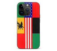African U.S. Unity Flag Basic TPU Cell Phone Cases TPU Soft Cover Shockproof Slim Phone Case Compatible with iPhone 14/14 Plus/14 Pro/14 Pro Max