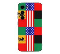 African U.S. Unity Flag Cell Phone Basic Cases TPU Soft Cover Shockproof Slim Phone Case Compatible with Galaxy S23/S23 Plus/S23 Ultra