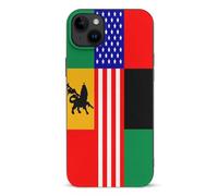 African U.S. Unity Flag Cell Phone Basic Cases TPU Soft Cover Shockproof Slim Phone Case Compatible with iPhone 15/15 Plus/15 Pro/15 Pro Max