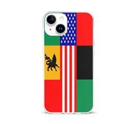 African U.S. Unity Flag Cell Phone Basic Cases TPU Soft Cover Shockproof Slim Phone Case Compatible with iPhone 15/15 Plus/15 Pro/15 Pro Max