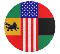 African U.S. Unity Flag Round Wooden Puzzles for Adults Funny Colorful Jigsaw Puzzle Home Decors Gift 195 PCS