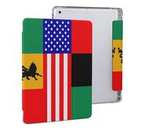 African U.S. Unity Flag Slim Tablet Cases Compatible with iPad Series With Pencil Holder Protective Cover Compatible with IPAD 2020 （10.2in）