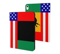 African U.S. Unity Flag Slim Tablet Cases Compatible with iPad Series Without Pencil Holder Protective Cover Compatible with iPad 10代 (10.9in)