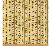 African Upholstery Fabric Ancient Egypt Fabric by The Yard Symbol Totem Decorative Fabric Text Painting Religion Indoor Outdoor Fabric DIY Art Waterproof Fabric Brown Yellow 1 Yard
