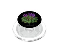 African Violet plant illustration Saintpaulia ionantha PopSockets PopGrip for MagSafe
