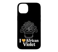 African Violet Plant Lover Retro Line Art Botanical Gift Case for iPhone 14 Plus