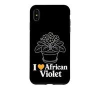 African Violet Plant Lover Retro Line Art Botanical Gift Case for iPhone XS Max