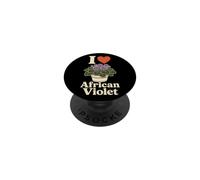 African Violet Plant Lover Retro Line Art Botanical Gift PopSockets Adhesive PopGrip