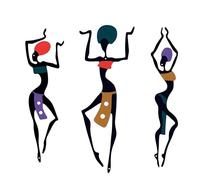 African Wall Decor Art, 3 Pieces Metal Wall Aesthetic Hallway Decor accessories, Maximalist Hanging Wall Decor, Ethnic Dance Style Drawing Wall Decorations, For Home Living Room Bedroom and Bathroom