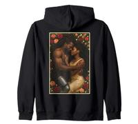 African Warrior & Princess Love Graphic Zip Hoodie