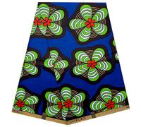 African Wax Print Ankara, 100% Cotton Fabric, 45" Inch Wide, for Making Dress/Quilts/Skirt/Sewing/Crafting Projects, West African Ankara Print, 6 Yards Piece (5.4m Long x 1.2m Wide)