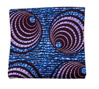 African Wax Print Ankara Fabric, 100% Cotton, 6 Yards, 45 Inch Wide, Multicoloured, Floral Pattern, for Dress, Skirt, Traditional Ghana, Nigeria Outfit