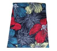 African Wax Print Fabric 6 Yards 100% Cotton (Red Floral)